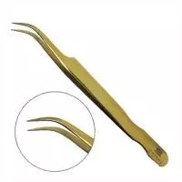 Пинцет «Charme Zone» (Шарм Зон) изогнутый золотой